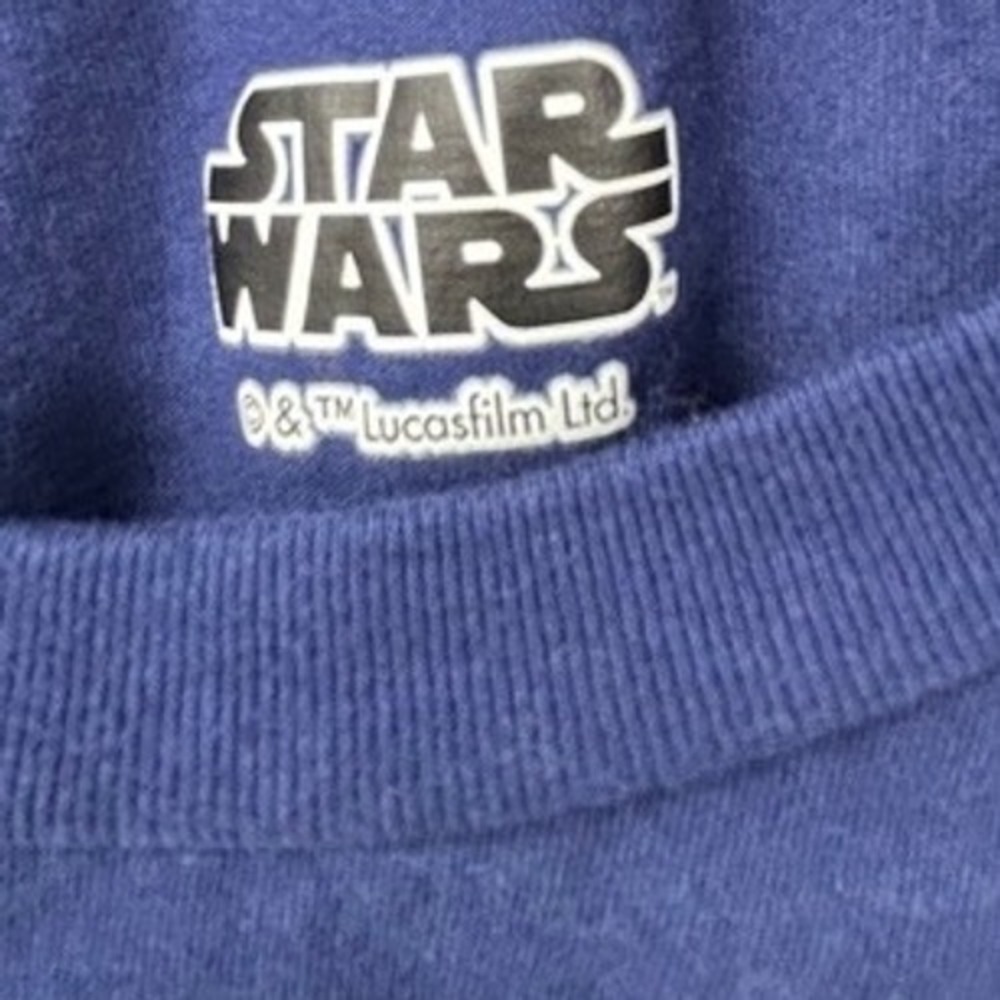 Star Wars Darth Vader Boba Fett Humor Graphic T-Shirt Navy Blue Mens Large - Picture 3 of 6